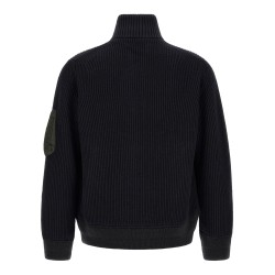 Ribbed knit blouson