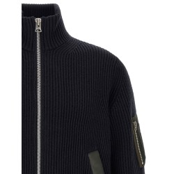 Ribbed knit blouson