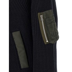 Ribbed knit blouson