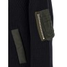 Ribbed knit blouson