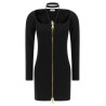 Fabric stitch knit dress