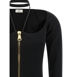 Fabric stitch knit dress