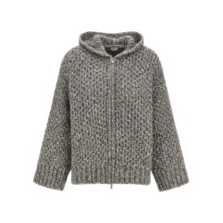Zipped hooded cardigan