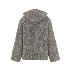 Zipped hooded cardigan