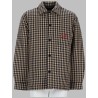 OVERSHIRT "SLOGAN" IN COTONE CHECK