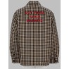 OVERSHIRT "SLOGAN" IN COTONE CHECK