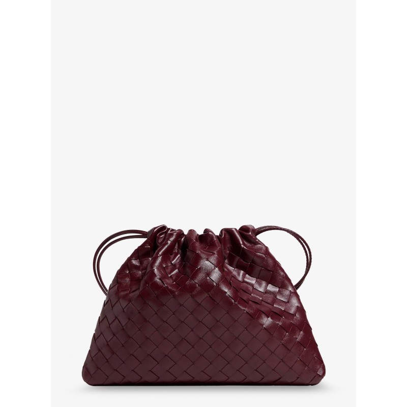 Medium Dustbag leather clutch bag with woven effect