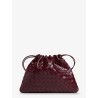 Medium Dustbag leather clutch bag with woven effect