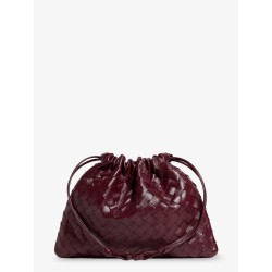 Medium Dustbag leather clutch bag with woven effect