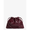 Medium Dustbag leather clutch bag with woven effect