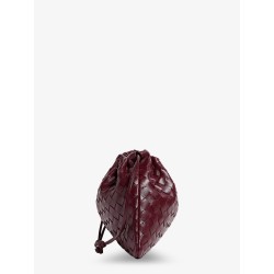 Medium Dustbag leather clutch bag with woven effect