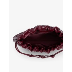 Medium Dustbag leather clutch bag with woven effect