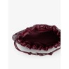 Medium Dustbag leather clutch bag with woven effect