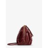 Concert Pouch Leather Shoulder Bag with Intrecciato Pattern
