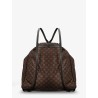 Nylon and leather backpack with Triomphe print