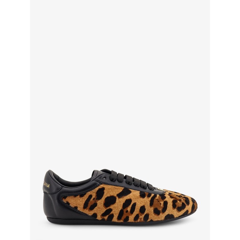 Ponyskin sneakers with metal DG logo