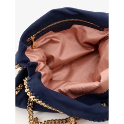 Falabella alter suede shoulder bag with metal profiles
