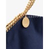 Falabella alter suede shoulder bag with metal profiles