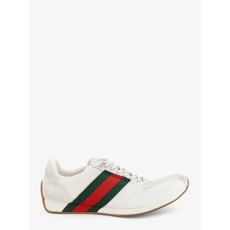Tempo mesh and suede sneakers with a vintage effect