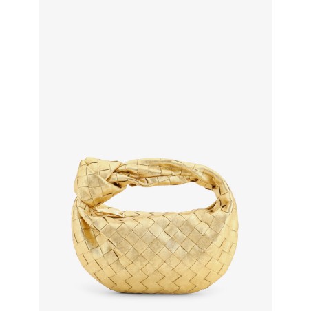 Mini Jodie leather handbag with a foggy mirror effect braided motif