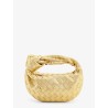Mini Jodie leather handbag with a foggy mirror effect braided motif