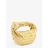 Mini Jodie leather handbag with a foggy mirror effect braided motif