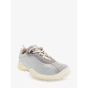 Nylon and suede sneakers with embroidered logo