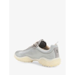 Nylon and suede sneakers with embroidered logo