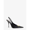 Louis patent leather pumps with logo tag