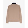 Cashmere sweater with logo inlay