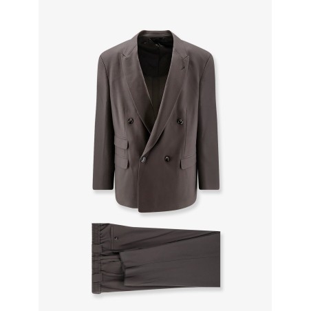 Oversized fluid virgin wool suit