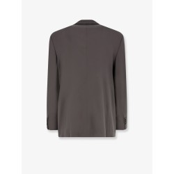 Oversized fluid virgin wool suit