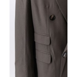Oversized fluid virgin wool suit