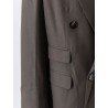Oversized fluid virgin wool suit