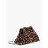 Falabella Mini leopard print velvet crossbody bag