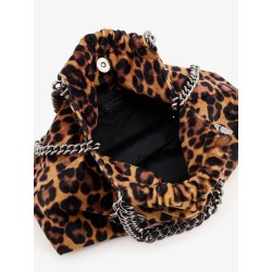Falabella Mini leopard print velvet crossbody bag