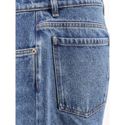 Blue denim jeans