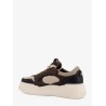 Fendi Force leather sneakers with jacquard FF fabric inserts