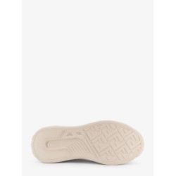 Fendi Force leather sneakers with jacquard FF fabric inserts