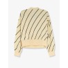 Wool blend cardigan with striped detail
