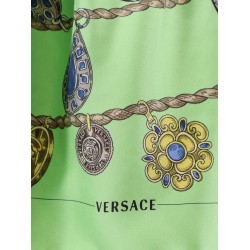 Printed silk twill mini dress