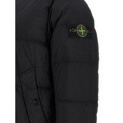 Crinkled-effect down jacket