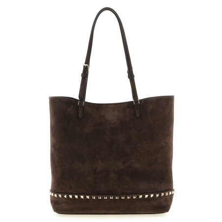 'Rockstud Medium' suede shoulder bag