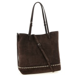 'Rockstud Medium' suede shoulder bag