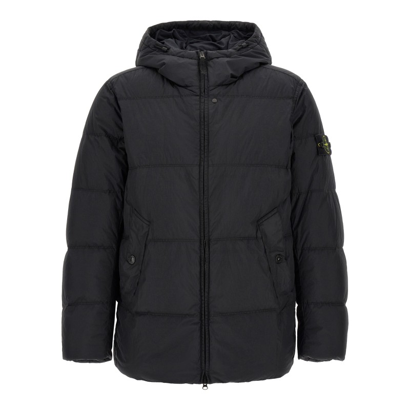 Ruffled effect down jacket
