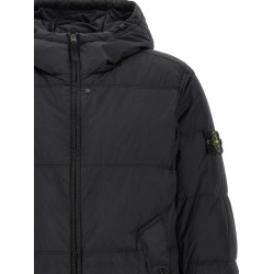 Ruffled effect down jacket