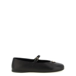 Triangle logo nappa ballet flats