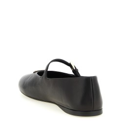 Triangle logo nappa ballet flats