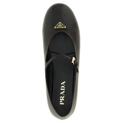 Triangle logo nappa ballet flats