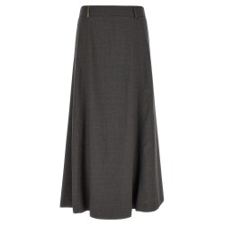 Flared skirt with loops